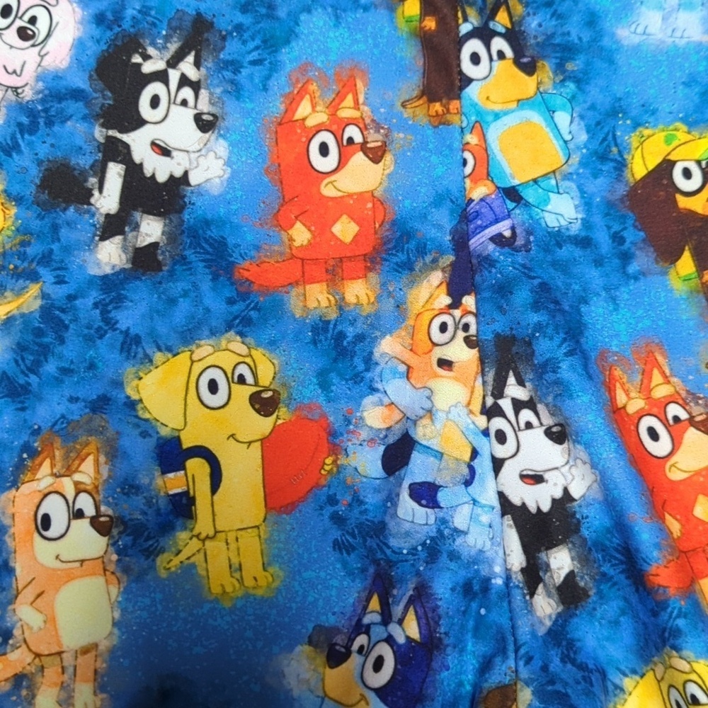 Kids Bluey And Friends Stretch Yoga Pants Size L/XL - Picture 5 of 7